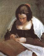 VELAZQUEZ, Diego Rodriguez de Silva y A Girl painting